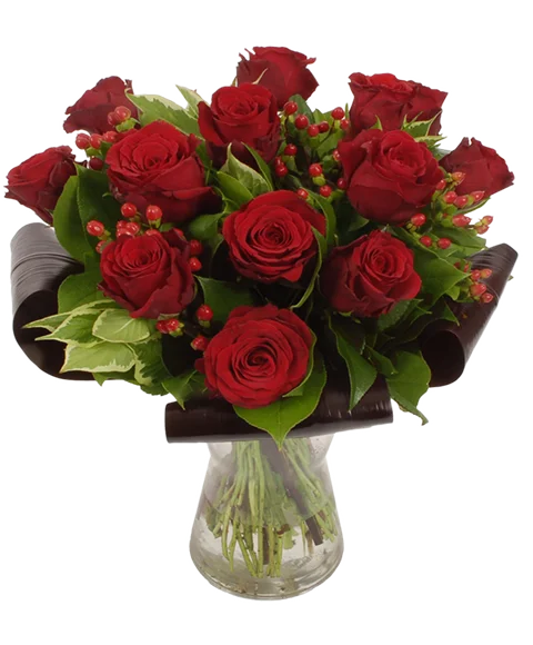 Bouquet 12 rose rosse